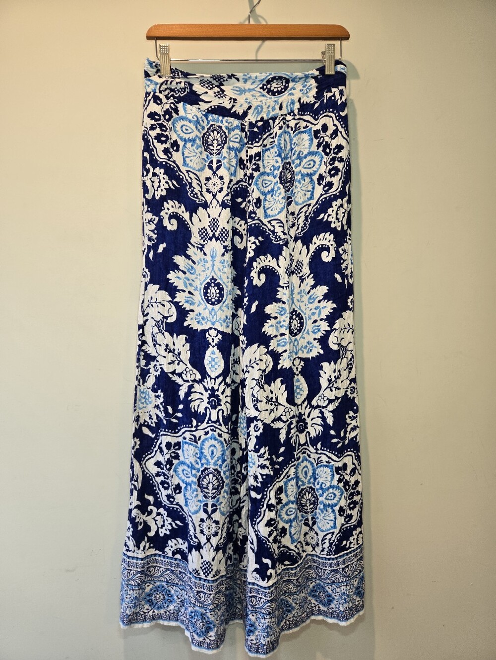 Rachel Zoe Wide Leg Pants Large Super High Rise Drapey Flowy Floral